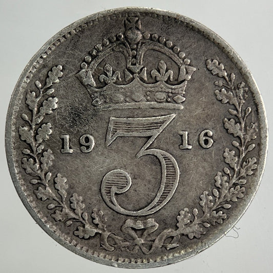 1916 George V Threepence Silver Coin | Fine Collectable Grade