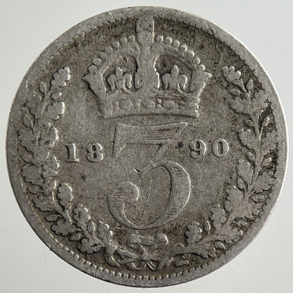 1890 Victoria Threepence Silver Coin | Collectable Grade