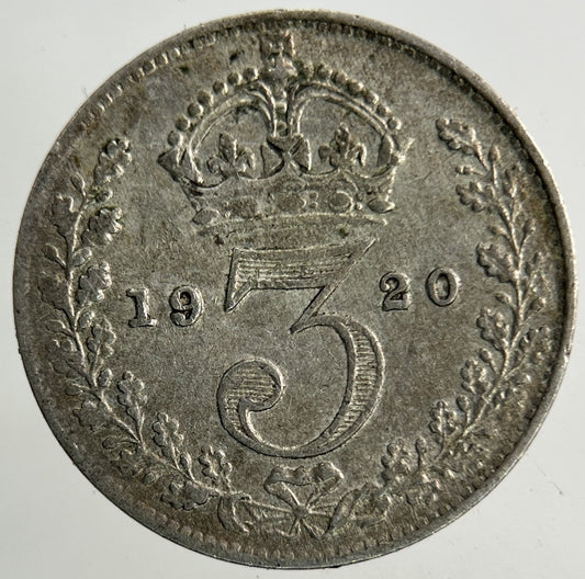 1920 George V Threepence Silver Coin | Very High Grade