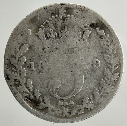 1899 Victoria Threepence Silver Coin | Fair Grade