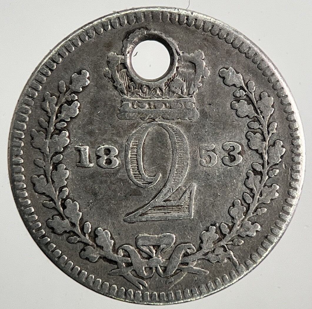 1853 Victoria Maundy Two - Pence Silver Coin | Collectable Grade | a9621