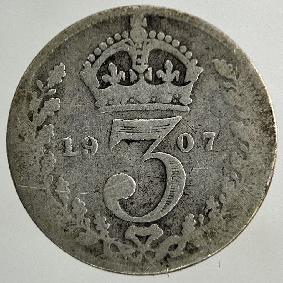 1907 Edward VII Threepence Silver Coin | Collectable Grade