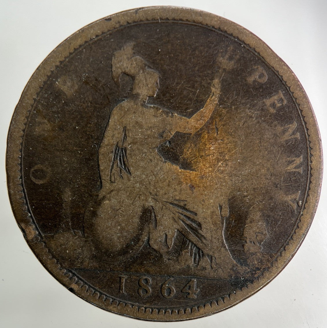 1864 Victoria One Penny Coin | Collectable Grade