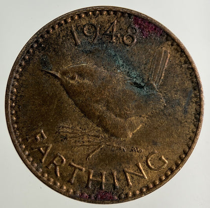 1948 George VI Wren Farthing Coin | Fine Collectable Grade