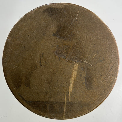 British Victoria One Penny Coin | Worn Grade