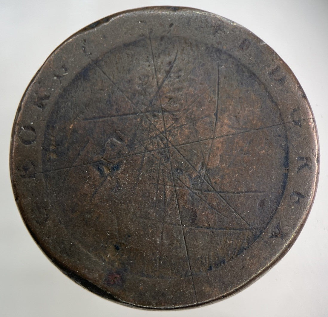 1797 George III 3rd Cartwheel One Penny Coin | Worn Grade
