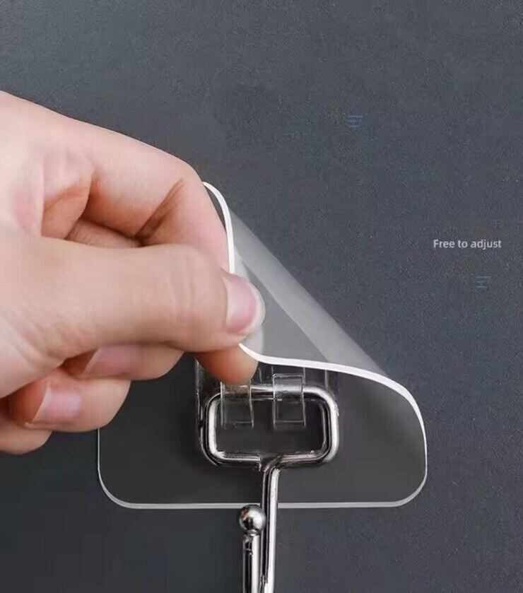 10 x Wall Hooks Hanging Adhesive Hooks - No Drilling for Clothes Kitchen & Bath