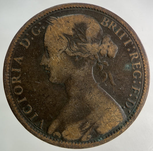 1862 Victoria One Penny Coin | Collectable Grade