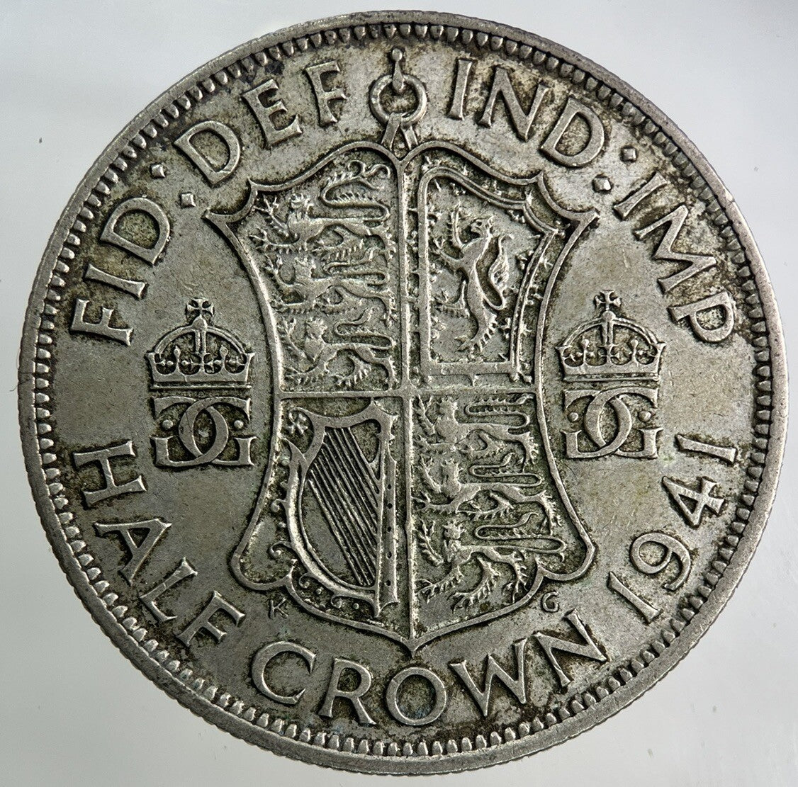 1941 George VI Half - Crown Silver Coin | Fine Collectable Grade