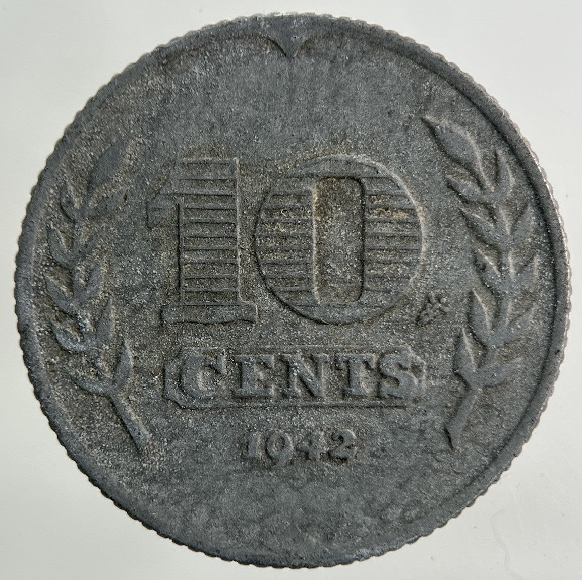 1942 Netherlands 10 Cents Coin | Fine Collectable Grade