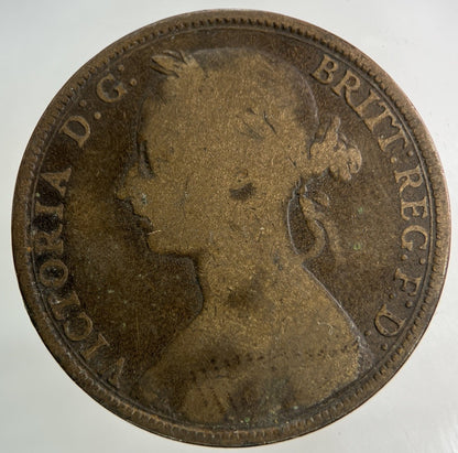 1889 Victoria One Penny Coin | Collectable Grade