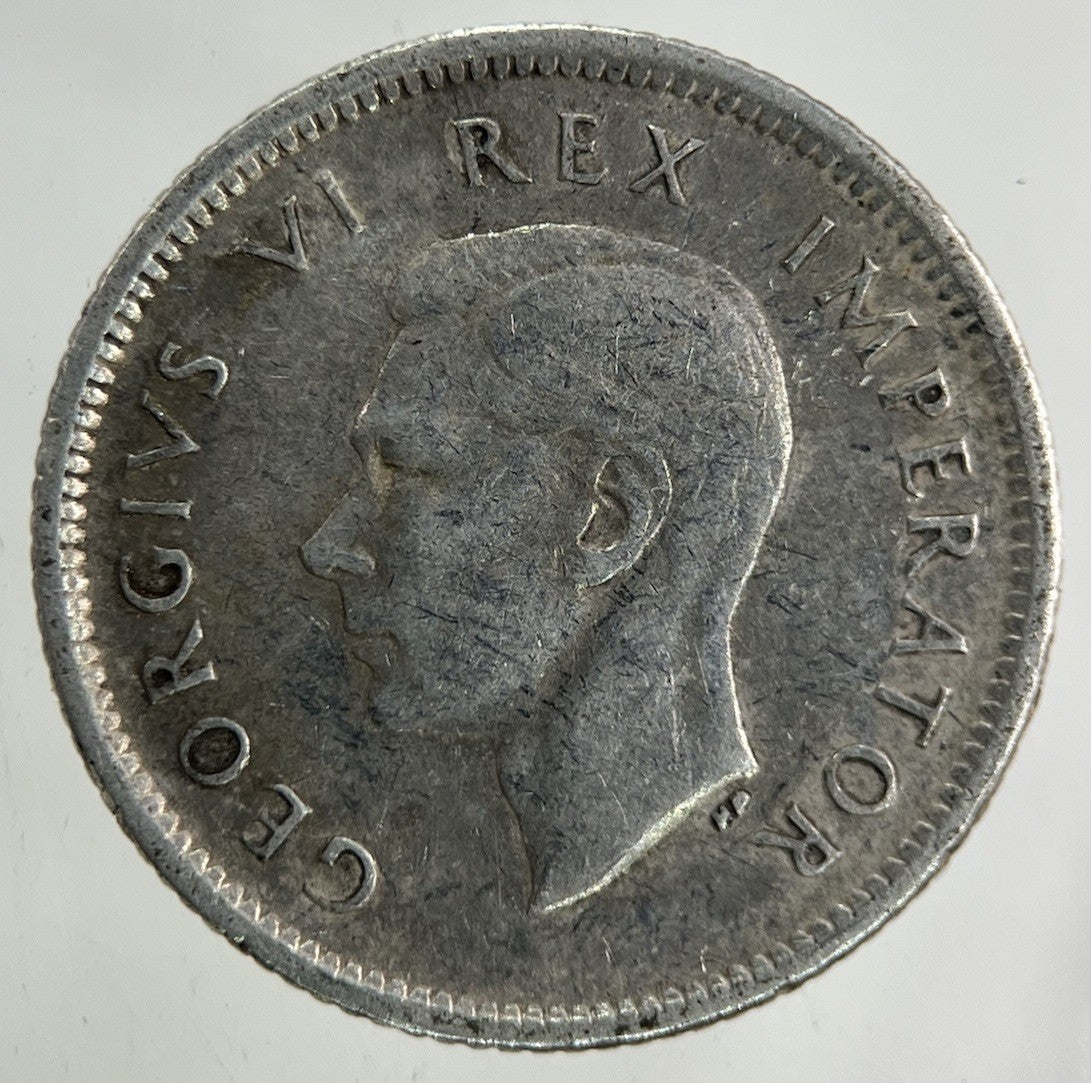 1938 South Africa Sixpence Silver Coin | Fine Collectable Grade