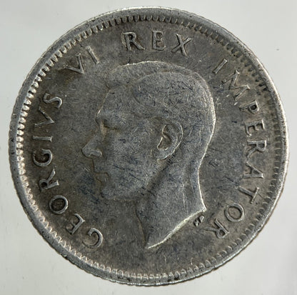 1938 South Africa Sixpence Silver Coin | Fine Collectable Grade