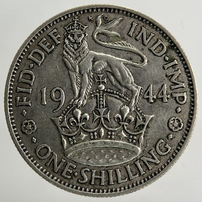 1944 George VI Shilling Silver Coin | Fine Collectable Grade
