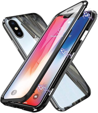 iPhone XS MAX Black 360 Magnetic Tempered Glass Protective Case