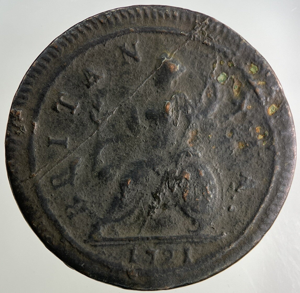 1721 George I 1st Half - Penny Coin | Collectable Grade