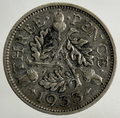 1933 George V Threepence Silver Coin | Collectable Grade