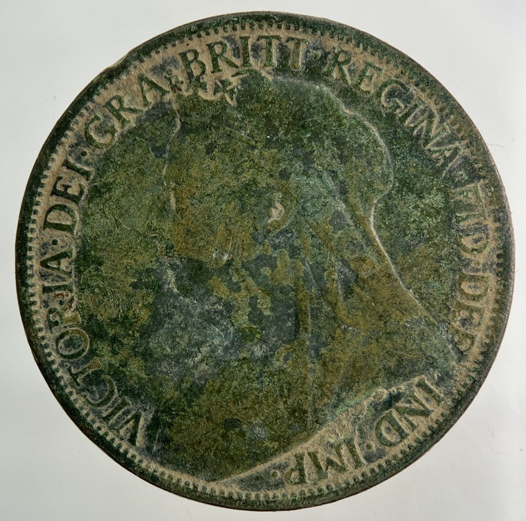 1900 Victoria One Penny Coin | Fair Grade