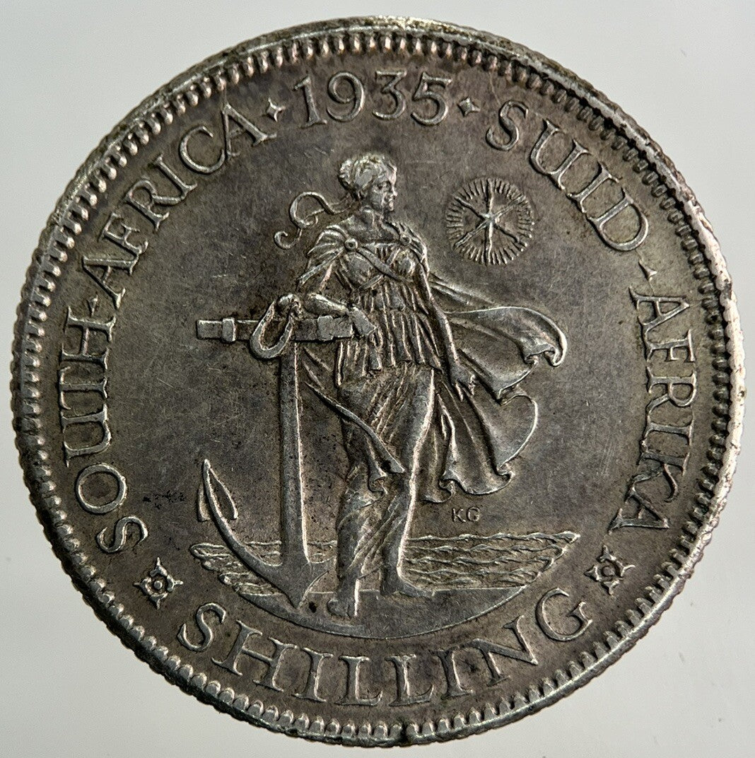1935 South Africa One Shilling Silver Coin | Very High Grade