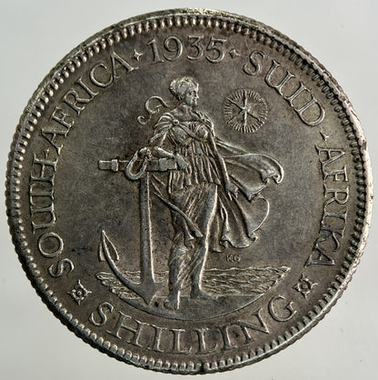 1935 South Africa One Shilling Silver Coin | Very High Grade