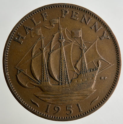 1951 George VI Half - Penny Coin | Fine Collectable Grade