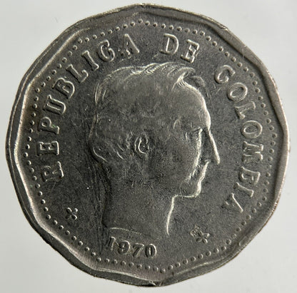 1970 Colombia 50 Centavos Coin | Fine Collectable Grade