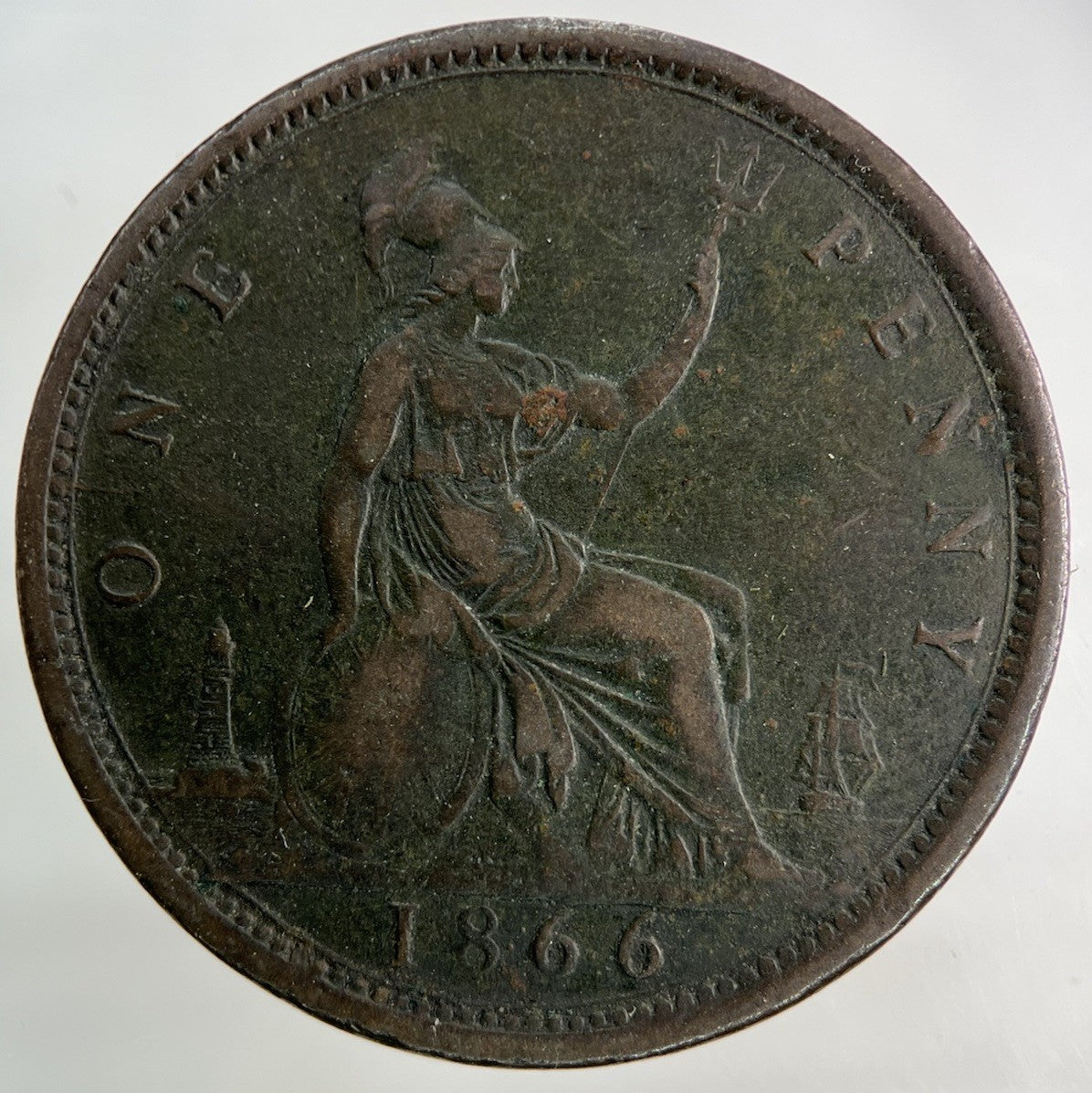 1866 Victoria One Penny Coin | Fine Collectable Grade