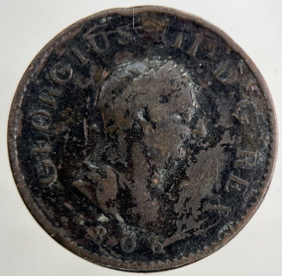 1806 George III 3rd Farthing Coin | Fair Grade