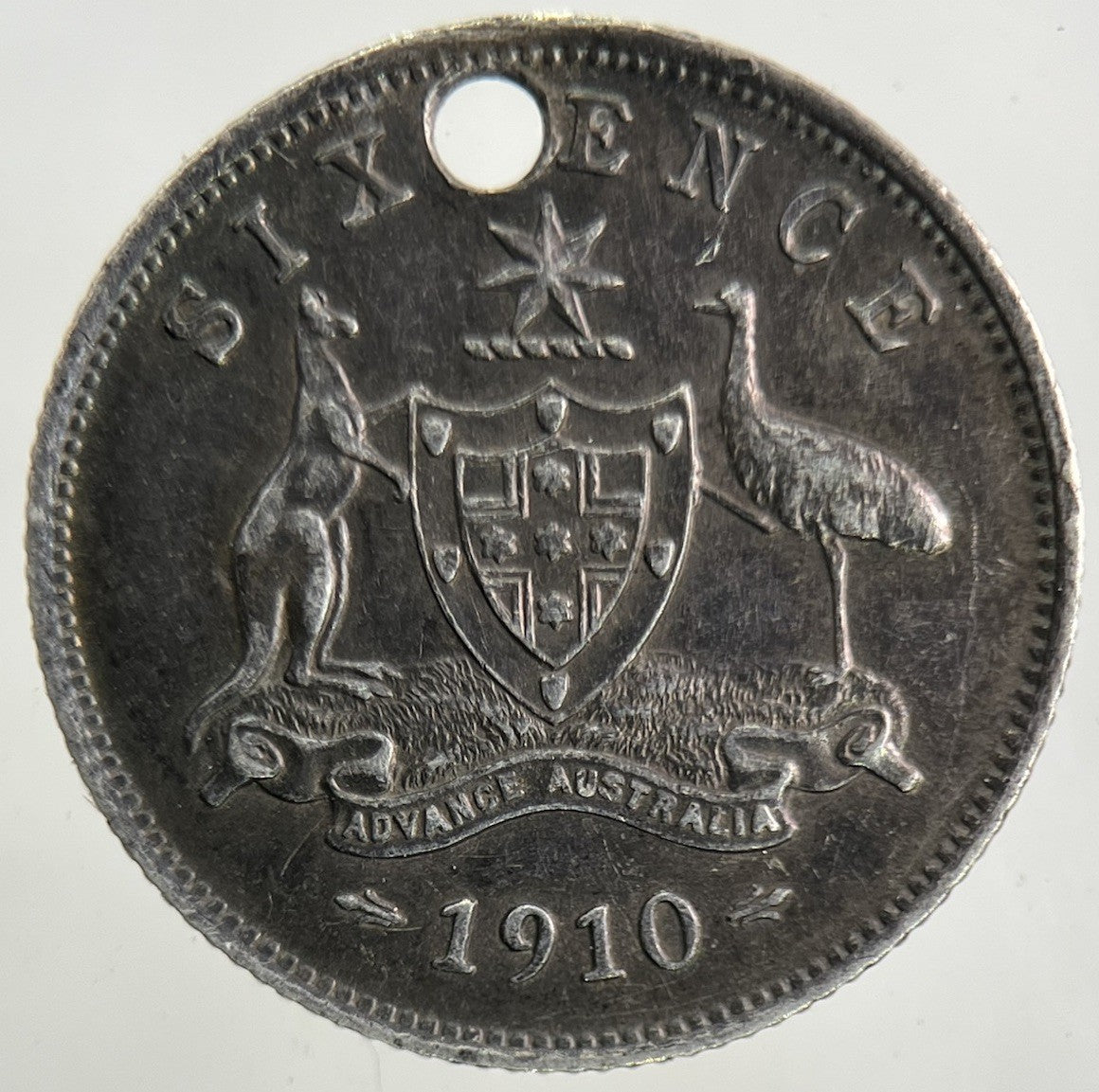 1910 Australia Sixpence Silver Coin | Very High Grade