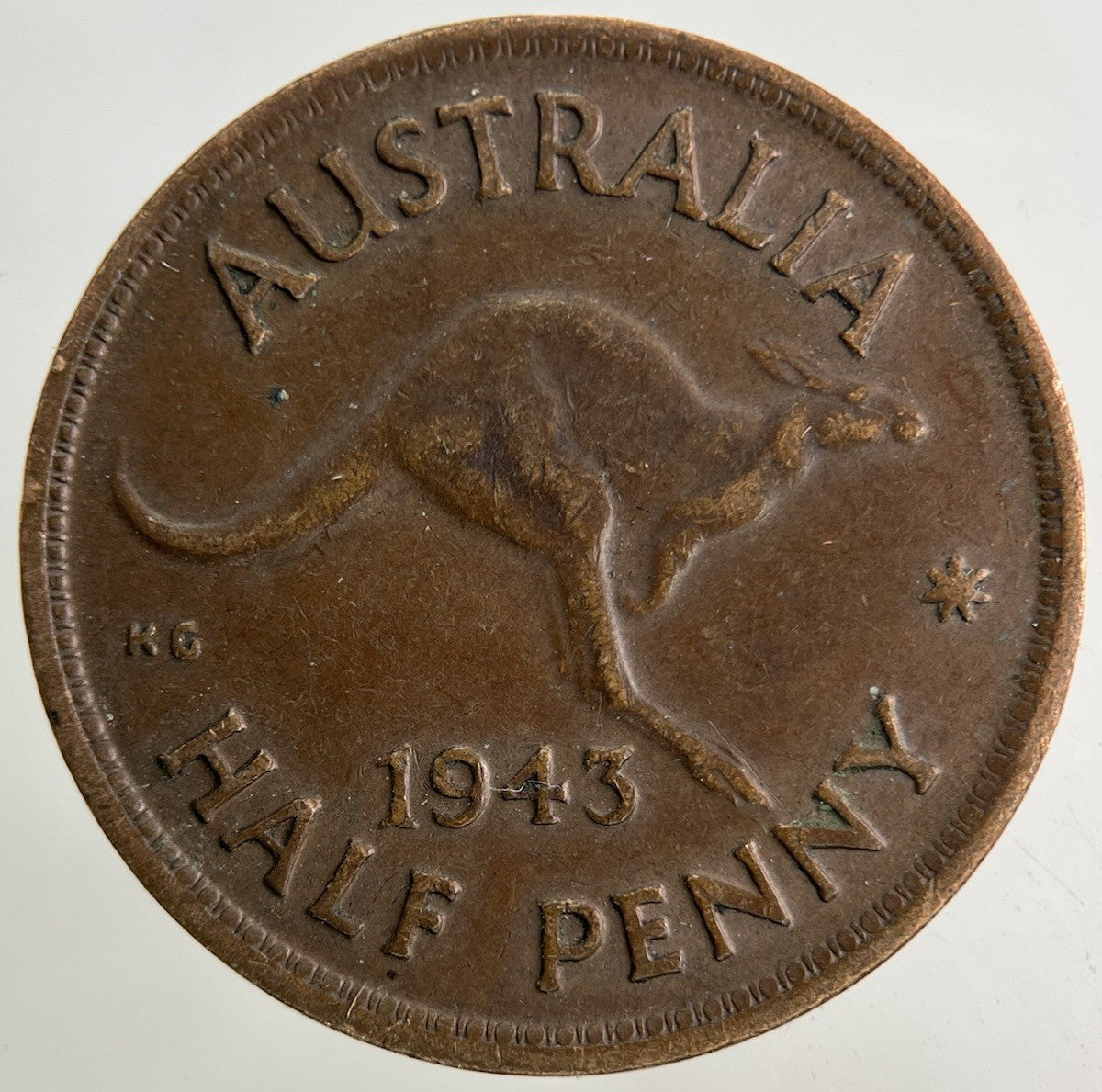1943 Australia Half - Penny Coin | Fine Collectable Grade