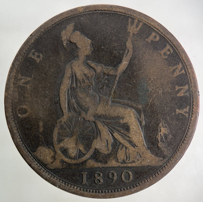 1890 Victoria One Penny Coin | Collectable Grade