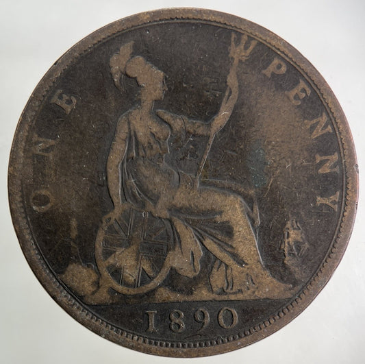 1890 Victoria One Penny Coin | Collectable Grade