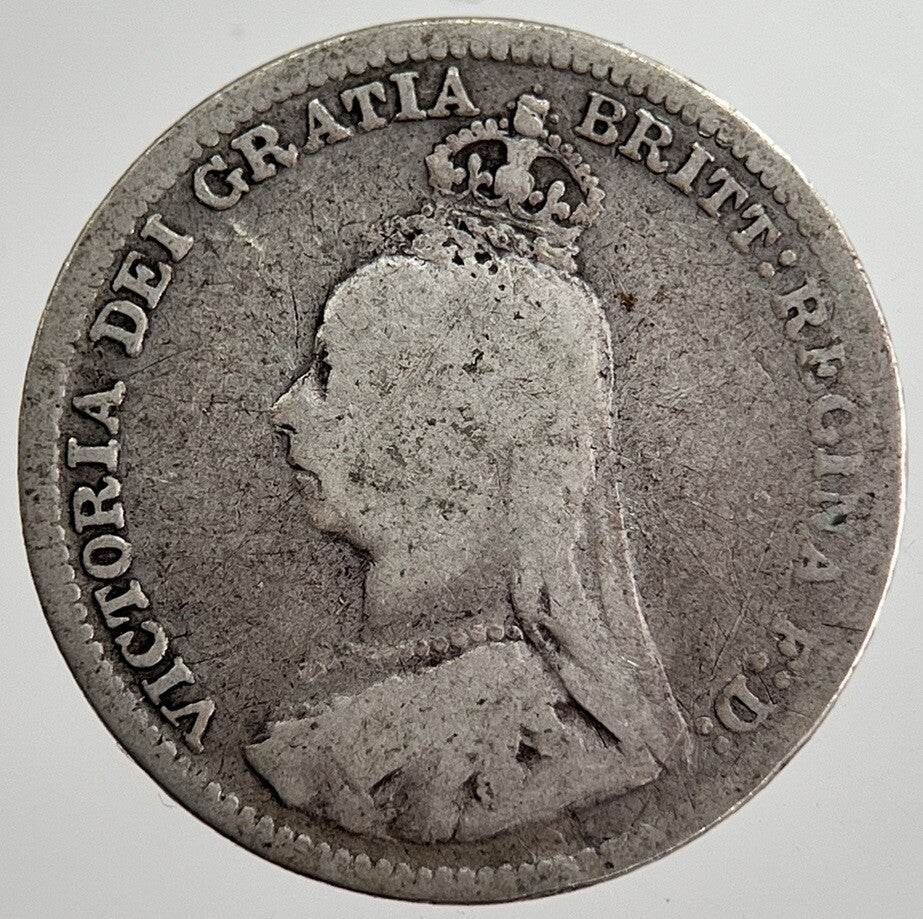 1890 Victoria Threepence Silver Coin | Collectable Grade | a8675