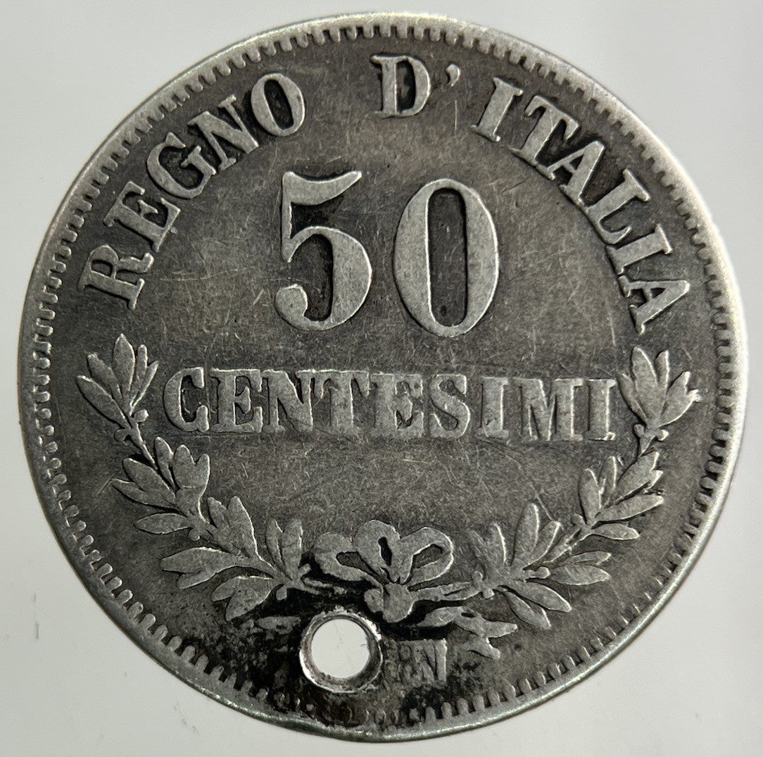 1867 Italy 50 Centesimi Silver Coin | Collectable Grade