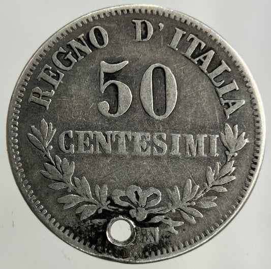 1867 Italy 50 Centesimi Silver Coin | Collectable Grade
