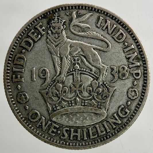 1938 George VI Shilling Silver Coin | Fine Collectable Grade