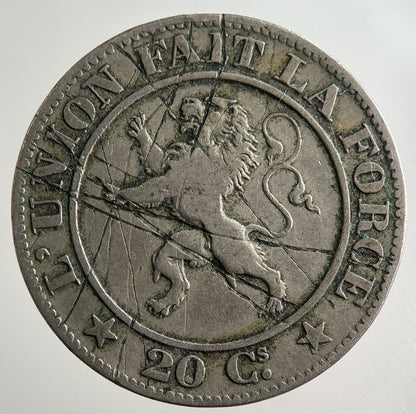 1861 Belgium 20 Centimes Coin | Collectable Grade