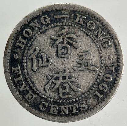 1901 Hong Kong 5 Cents Silver Coin | Collectable Grade