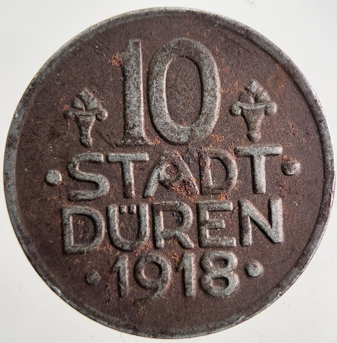 1918 Austria / German 10 Stadt - Duren Coin | Very High Grade | a9804