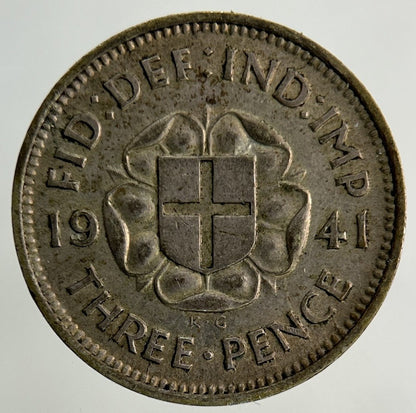1941 George VI Threepence Silver Coin | Fine Collectable Grade