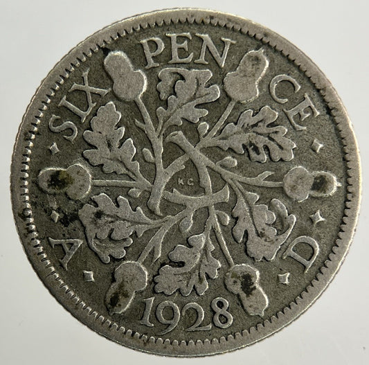 1928 George V Sixpence Silver Coin | Collectable Grade