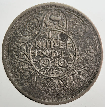 1940 India 1/4 Quarter Rupee Silver Coin | Collectable Grade | a7674