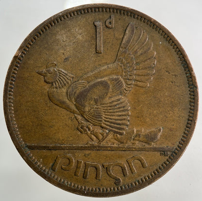 1963 Irish Ireland One Penny Coin | Fine Collectable Grade