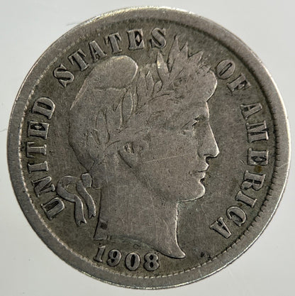 1908 US USA One Dime Silver Coin | Collectable Grade
