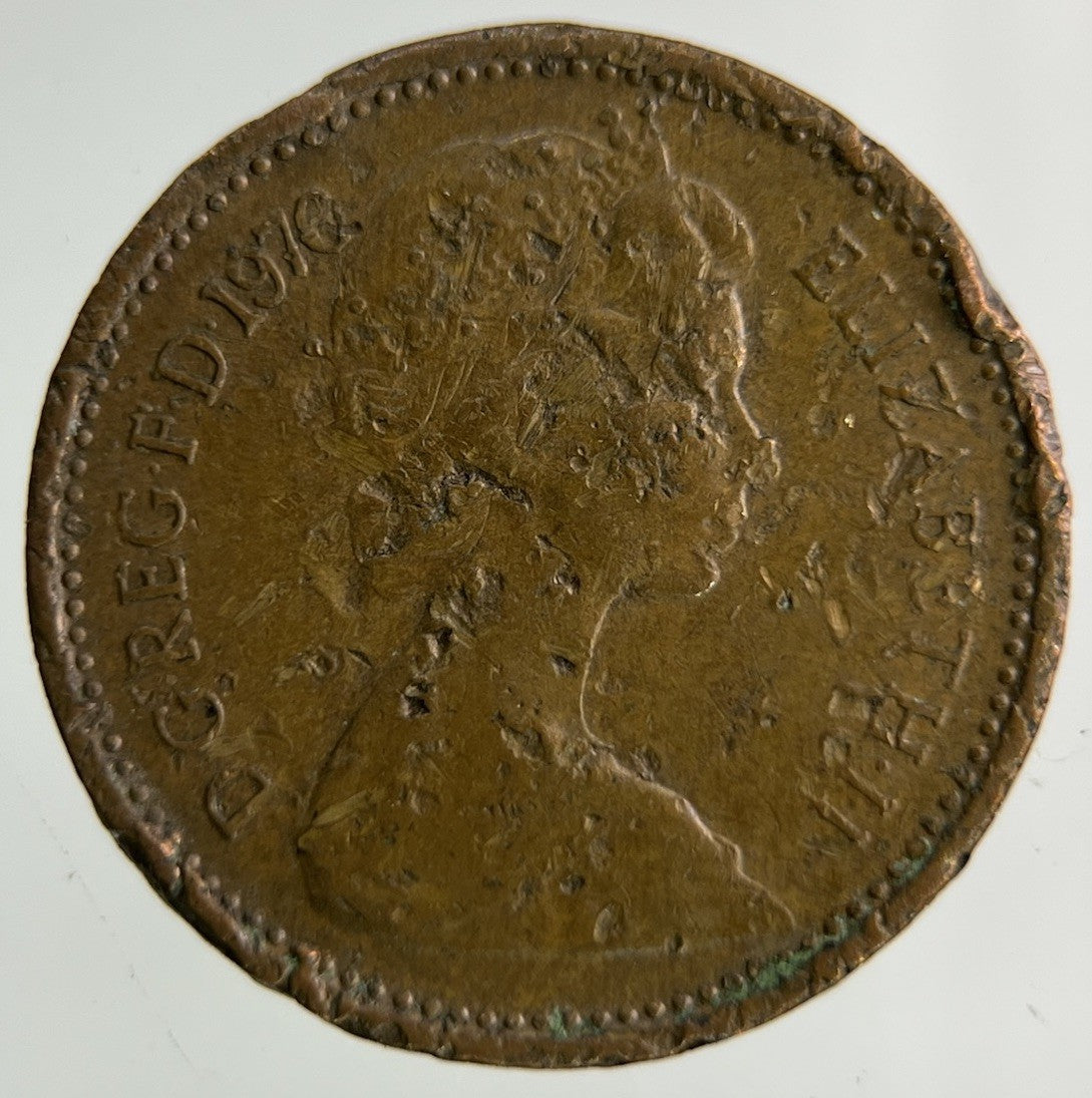 1976 Elizabeth II 2nd 1/2 Half - Penny Coin | Fair Grade