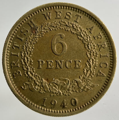1940 West Africa Sixpence Coin | Fine Collectable Grade