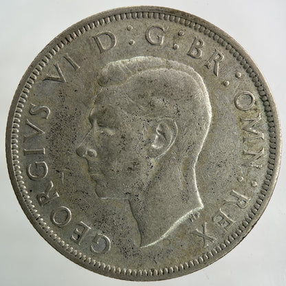 1942 George VI Half - Crown Silver Coin | Fine Collectable Grade