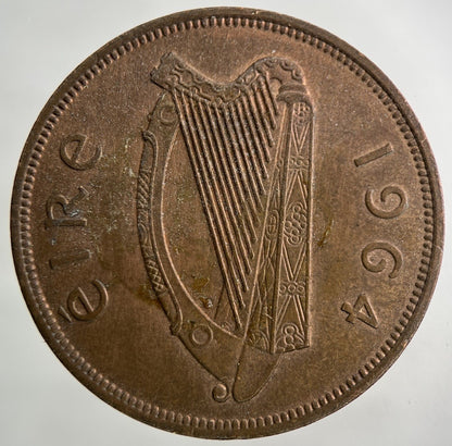 1964 Irish Ireland One Penny Coin | Very High Grade