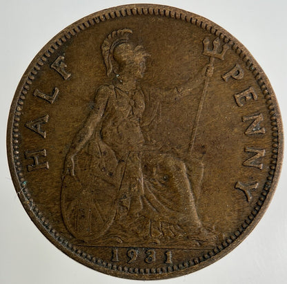 1931 George V Half - Penny Coin | Collectable Grade