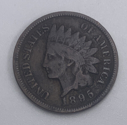 1895 US USA Indian Head One 1 Cent | American Copper Coin | Fair Grade | a424